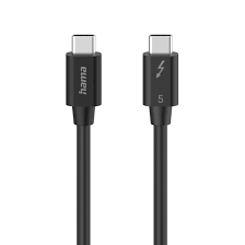 Hama Thunderbolt 5 cable, USB-C, 1 m, 80 Gb/s, 240 W